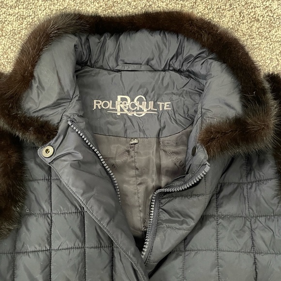 Rolf Schulte European Navy Mink Trimmed Vest 34 XS - Picture 4 of 4